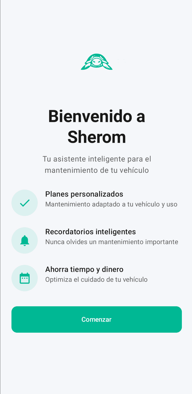 Pantalla de Bienvenida - Sherom